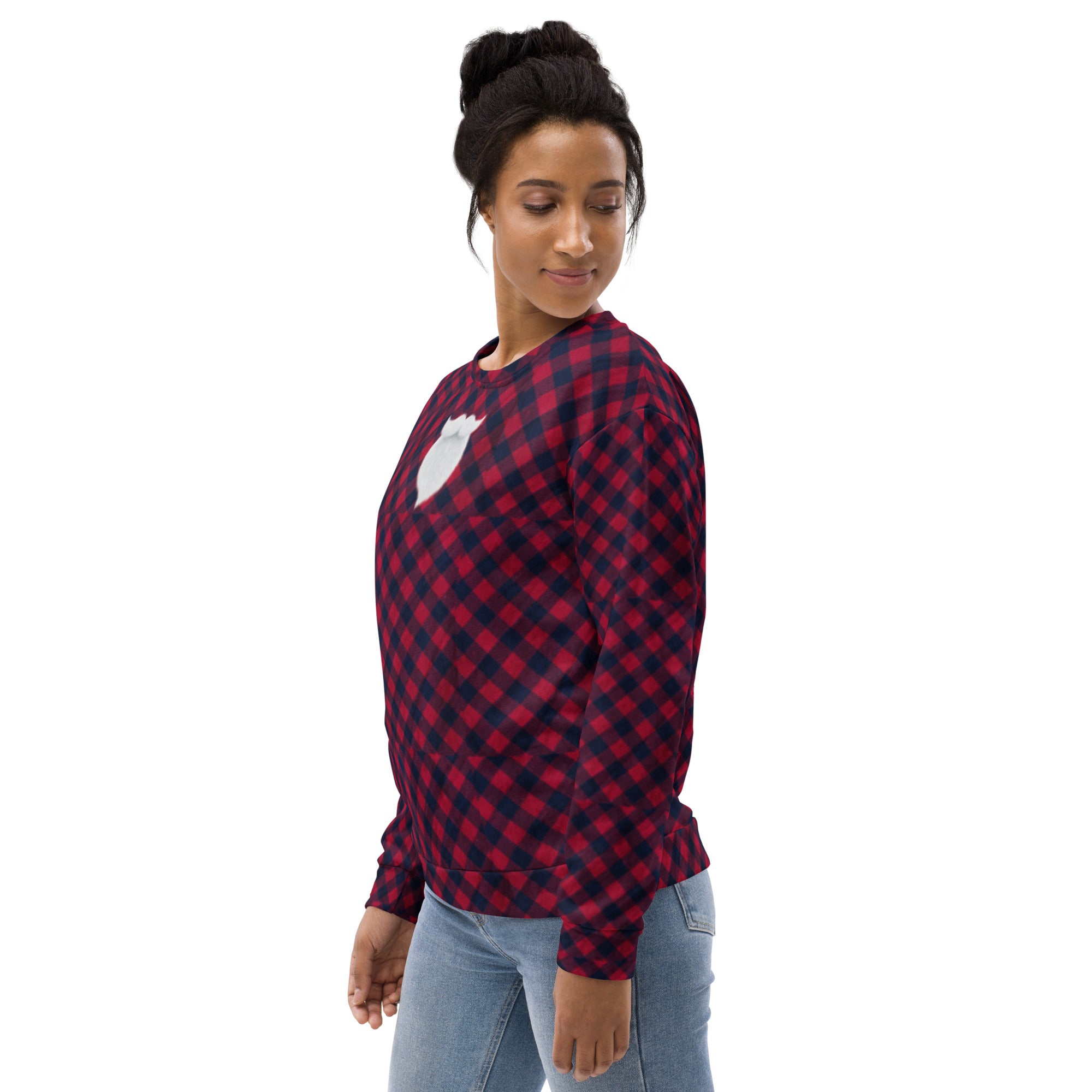 Plaid "Santa" Christmas Shirt. Christmas Sweater Alternative. Unisex Party Sweatshirt or Pullover. WickedYo.